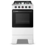 Fogão Esmaltec Ideal Pop 4 Bocas Branco Com Forno Limpa Fácil