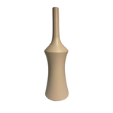 Vaso Decorativo Em Cerâmica Bege 37x10,5cm