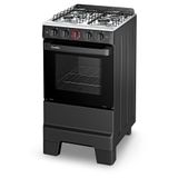 Fogão Esmaltec Ideal Super 4 Bocas Preto Com Forno Limpa Fácil