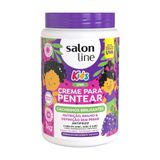 Creme De Pentear Salon Line Kids Cachinhos Brilhantes Uva 1kg