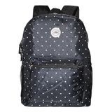 Mochila Juvenil Póa Bolinhas Meninas Escolar Costas