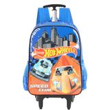 Mochila Hot Wheels Escolar Rodinhas Reforçada Is41471hw-az