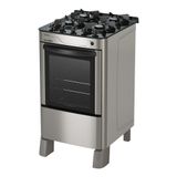 Fogão Esmaltec Jade Glass 4 Bocas Inox Com Forno Autolimpante E Acendimento Automático