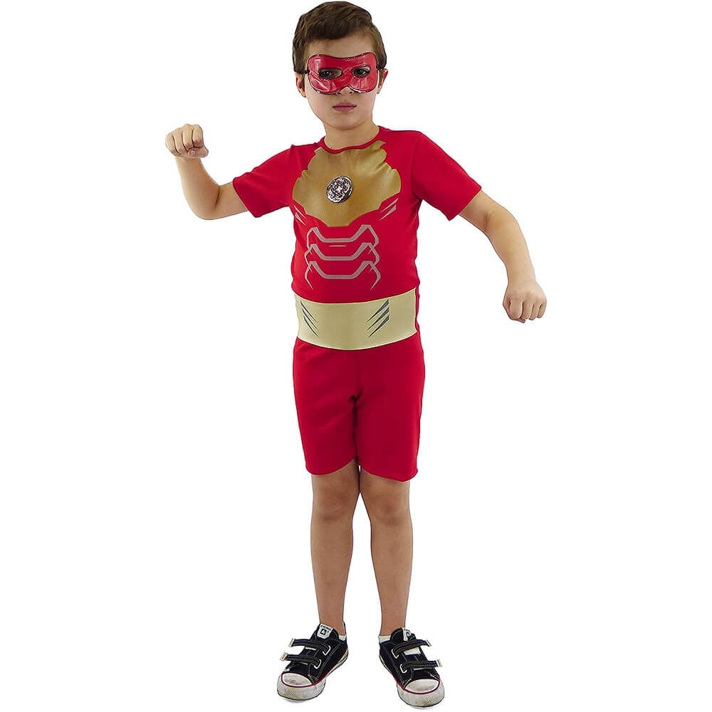 Fantasia Super Heroi Steel Man G Masquerade
