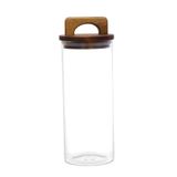 Pote De Vidro Borossilicato Com Tampa Acacia 1l Diam. 8,5cm