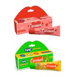 Kit 2 Hidratante Labial Carmed Maçã Do Amor Com Cor E Fini Banana 10g Cada