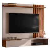 Home Suspenso Vegas 160cm Grigio Fosco/cinamomo Mel Para Tv Até 65 - Mobler