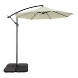 Ombrelone Articulado Guarda Sol De Praia Jardim Lateral 3 Metros Base 60l Cinza Rm Decor