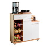 Balcao Fruteira Cozinha 2 Portas 89 Cm Mf185 Carvalho Branco Dtall