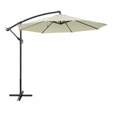 Ombrelone Articulado Guarda Sol De Praia Jardim Lateral 3 Metros Cinza Rm Decor