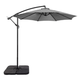 Ombrelone Articulado Guarda Sol De Praia Jardim Lateral 3 Metros Grafite Base 60l Rm Decor