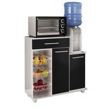 Balcao Fruteira Cozinha 2 Portas 89 Cm Mf185 Branco Preto Dtall