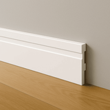 Kit 20 Barras Rodapé Poliestireno 10cm Frisado Branco 2m Rm Decor