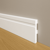 Kit 20 Barras Rodapé Poliestireno 7cm Frisado Branco 2m Rm Decor