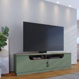 Rack Para Tv Até 75 Polegadas Santorini 200cm Hortelã / Amêndoa