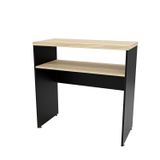 Aparador Buffet Balcão Sala De Estar Escritório 90x42cm Carvalho / Preto