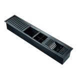 Canal Linha Dry Organizador Umido Mais Acessórios Porta Talheres/pratos E Objetos 92,7x190x150 Preto