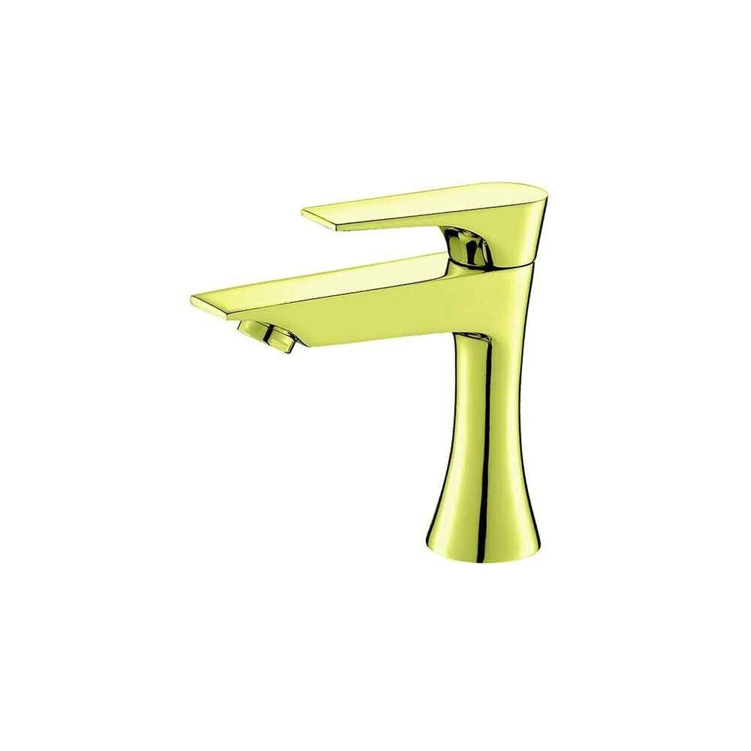 Torneira Para Banheiro 1/4 De Volta Bica Baixa Anglo Lexxa Dourado