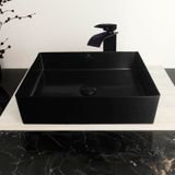 Cuba Retangular Banheiro Aço Inox 304 Preto