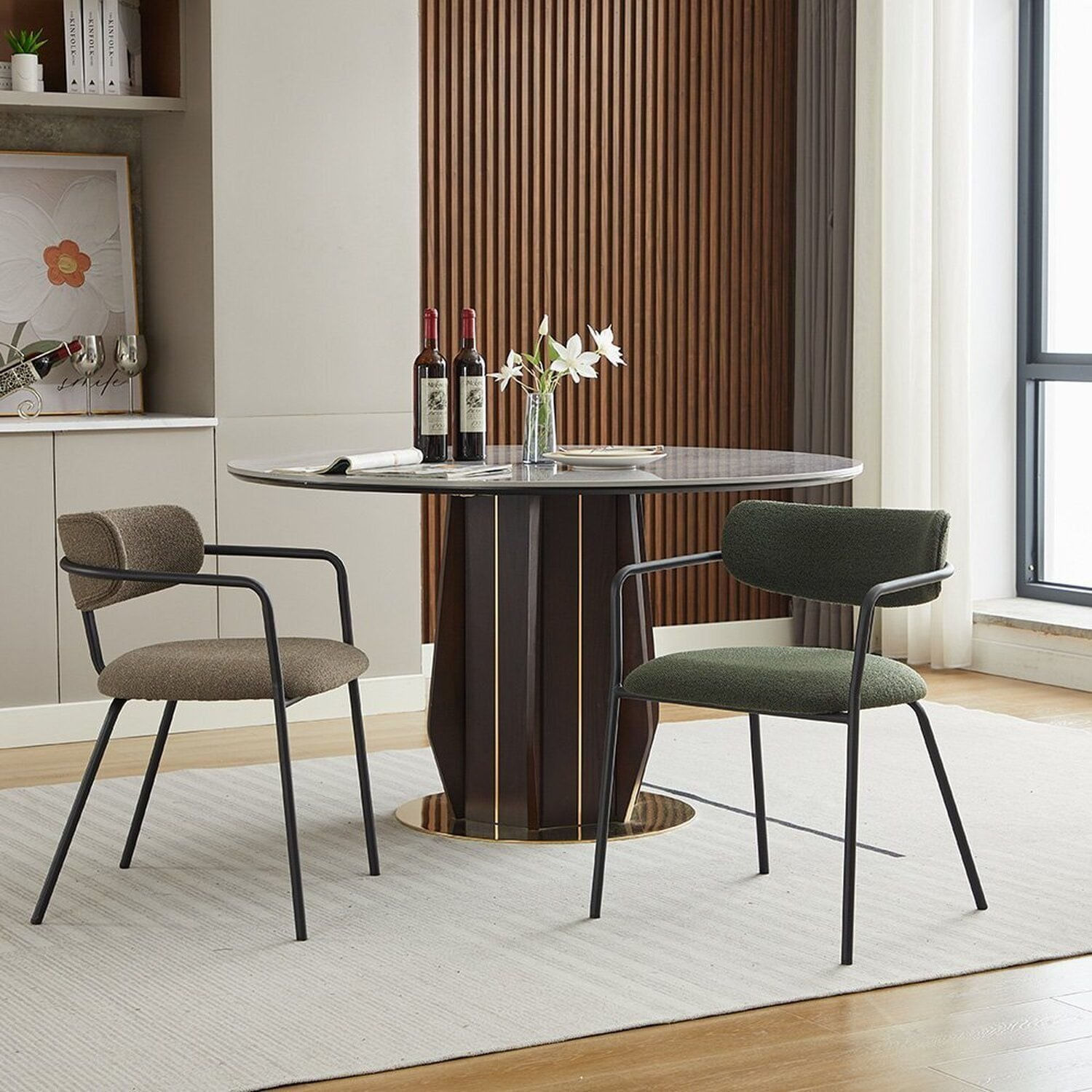 Cadeira Para Sala De Jantar Lile Tecido Verde