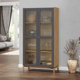Cristaleira 1,90cm 2 Portas Barcelona Tauari/concret