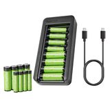 Baterias Recarregáveis Amazon Basics Aaa 800mah X8 + Aa 2000mah X8