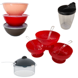 Kit Completo Para Cozinha: Farinheira, Açucareiro, Taças E Vasilhas De 400ml