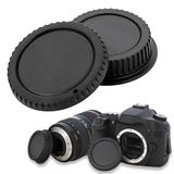 Kit Tampa Traseira Lente + Tampinha Frontal Corpo Câmeras Canon Sem Logo