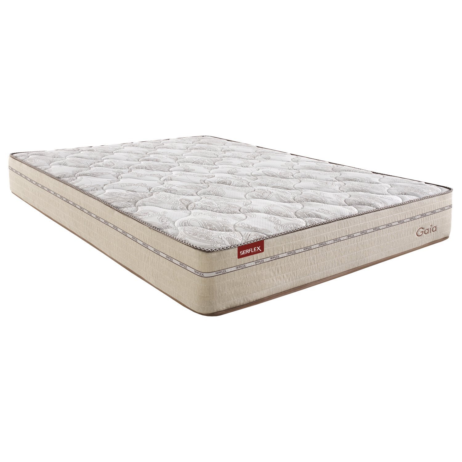 Colchão King Serflex Gaia 30x193x203cm Bege