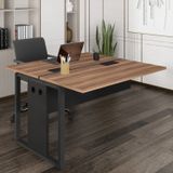 Lateral De Plataforma Dupla Acoplar Pé Quadro 120x120cm Espresso Móveis Marrom/preto