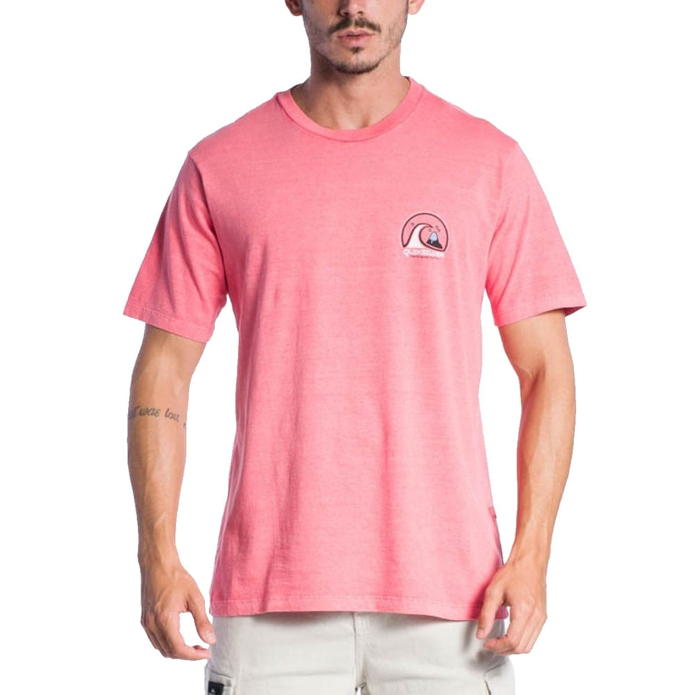Camiseta Quiksilver Clean Circle Rosa