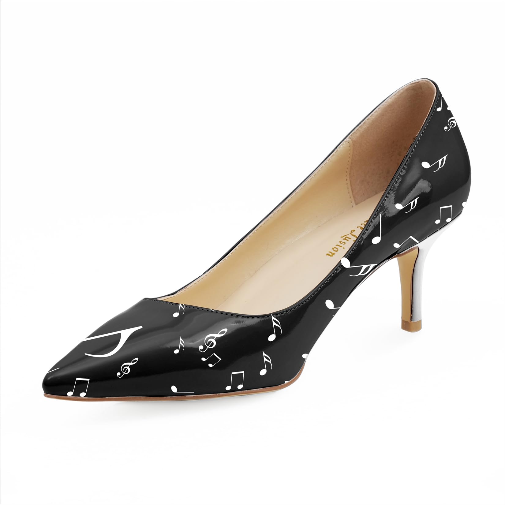 Saltos Altos Reindee Lusion Para Mulher, Preto E Branco, Tamanho 13