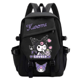 Mochila Beibao3 Kuromi Smile College Style Pu Em Couro Pu