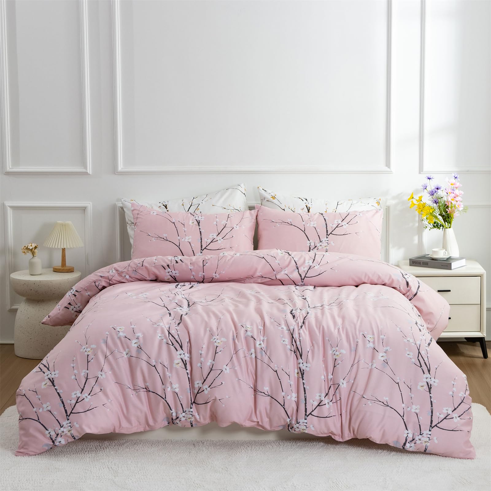 Conjunto De Edredom Mixinni Pink Queen Size Com 2 Fronhas