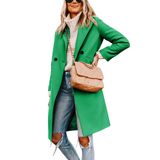 Casaco Feminino Hooever, Lã De Inverno, Lapela Com Entalhe, Peito Único