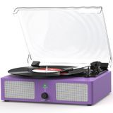 Toca-discos Udreamer Vintage Portable Com Bluetooth Roxo
