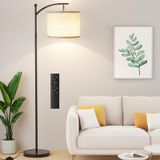 Luminária De Chão Ambimall 60 Com Lâmpada Regulável De Controle Remoto