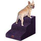 Rampa De Escadas Para Cães Eheyciga Curva Para Cães Pequenos 40 Cm H 3 Degraus