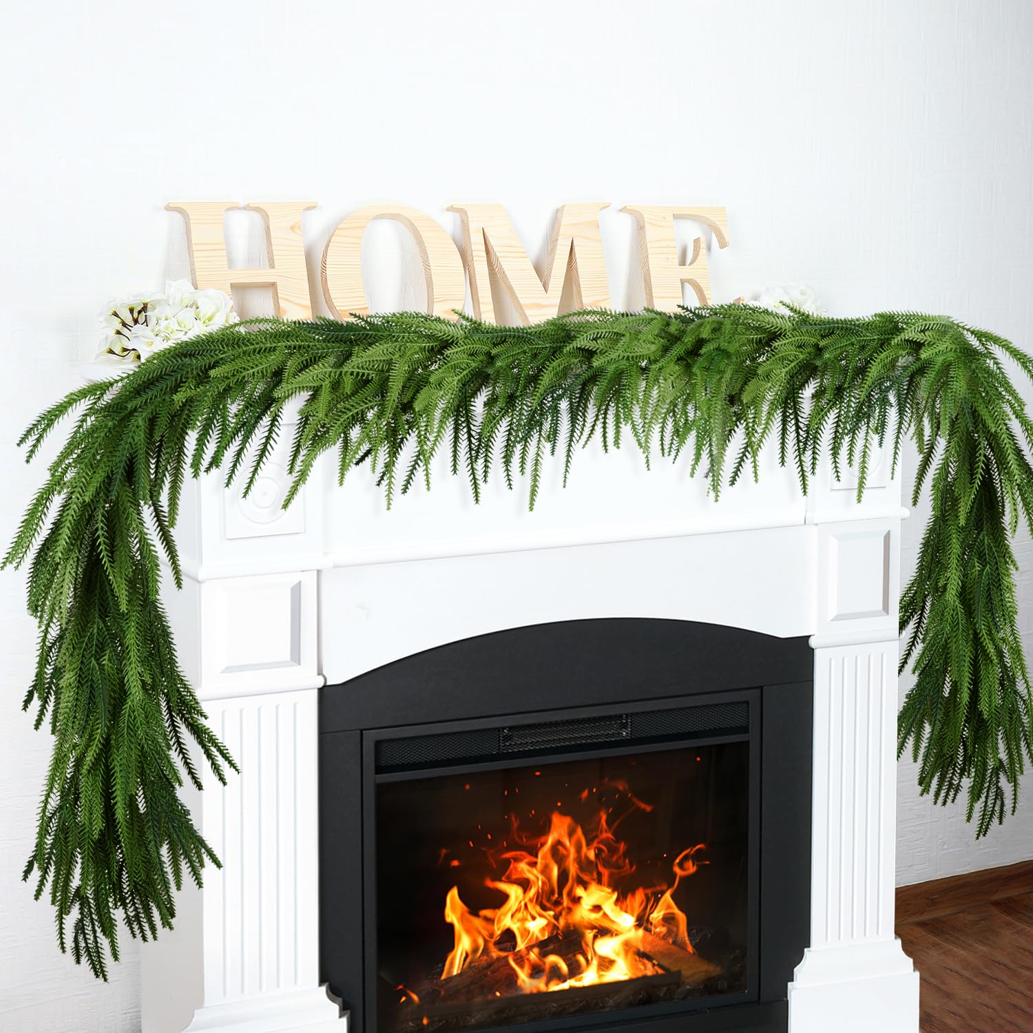 Guirlanda De Natal Uoromi Realistic Real Touch Norfolk Pine