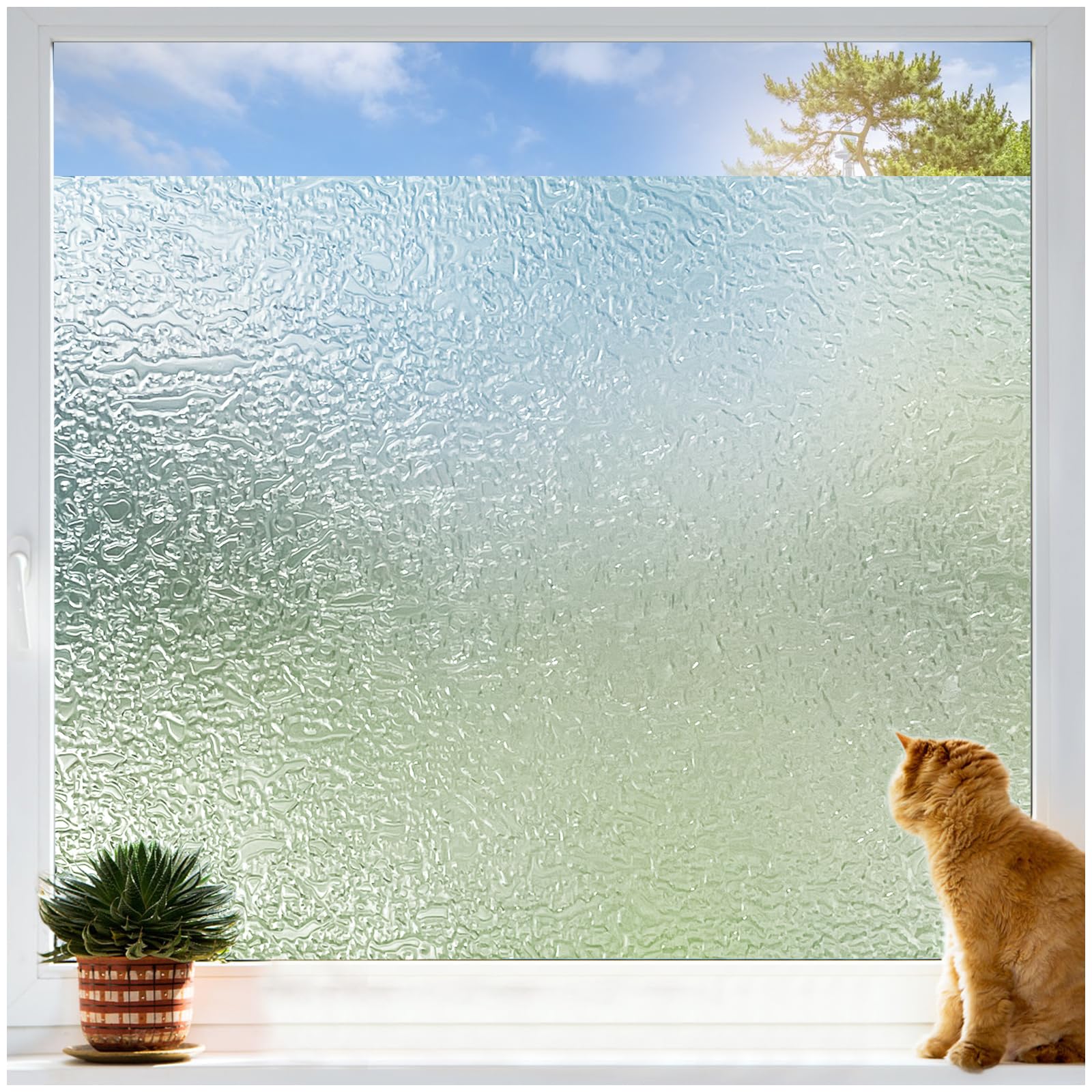 Filme De Privacidade Para Janelas Coavas Frosted Glass Uv Blocking Clear