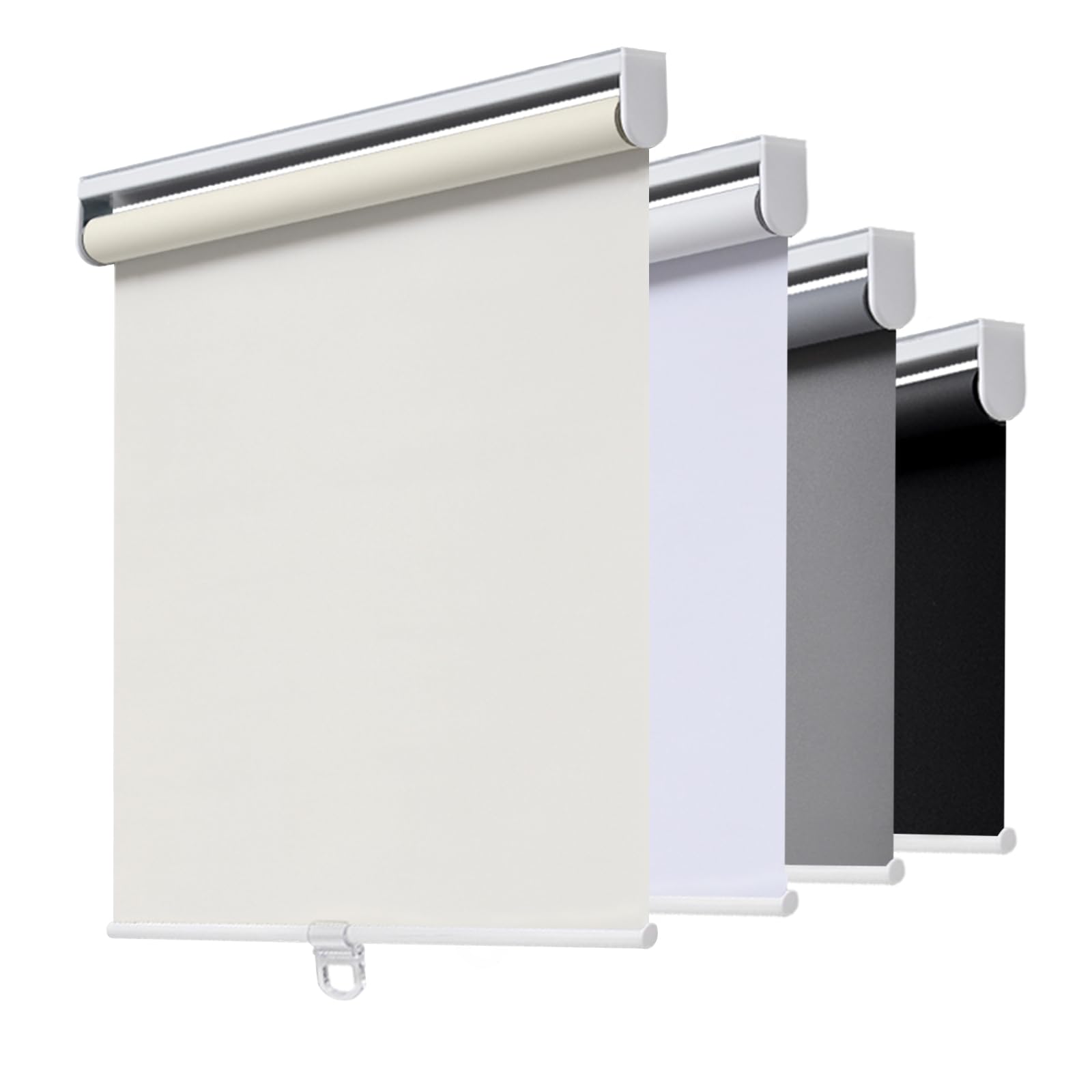 Cortinas De Rolo Sem Fio Aosky Blackout Blinds 34x72cm Ivory