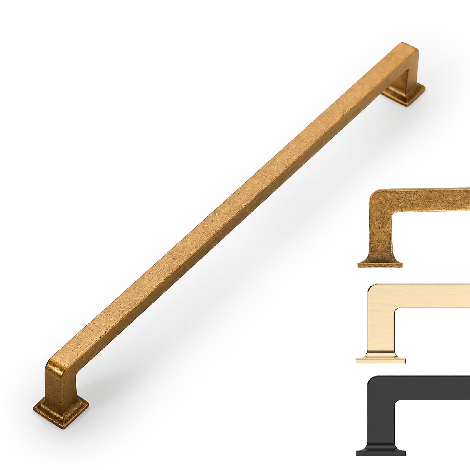 Cabinet Pulls 9build, Latão Antigo De 256 Mm, Pacote Com 6