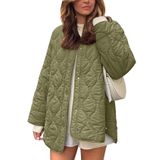 Jaqueta Feminina Flygo, Grande, Acolchoada, Leve, Verde