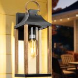 Luminária De Exterior Roravilila Dusk To Dawn Rustic Wood 43cm