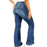 Bota Jeans Flamingals Azul Marinho Para Levantamento De Bumbum Feminino