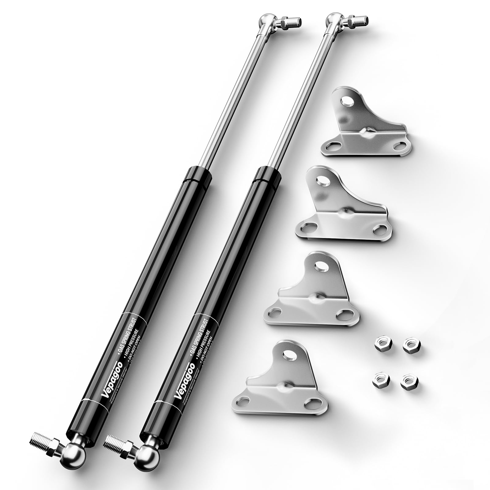 Gas Struts Vepagoo De 25 Polegadas 180 Lb/801n Para Tampas Pesadas, Conjunto De 2