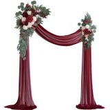 Kit De Flores Em Arco De Casamento Olalaka Burgundy (pacote Com 3)