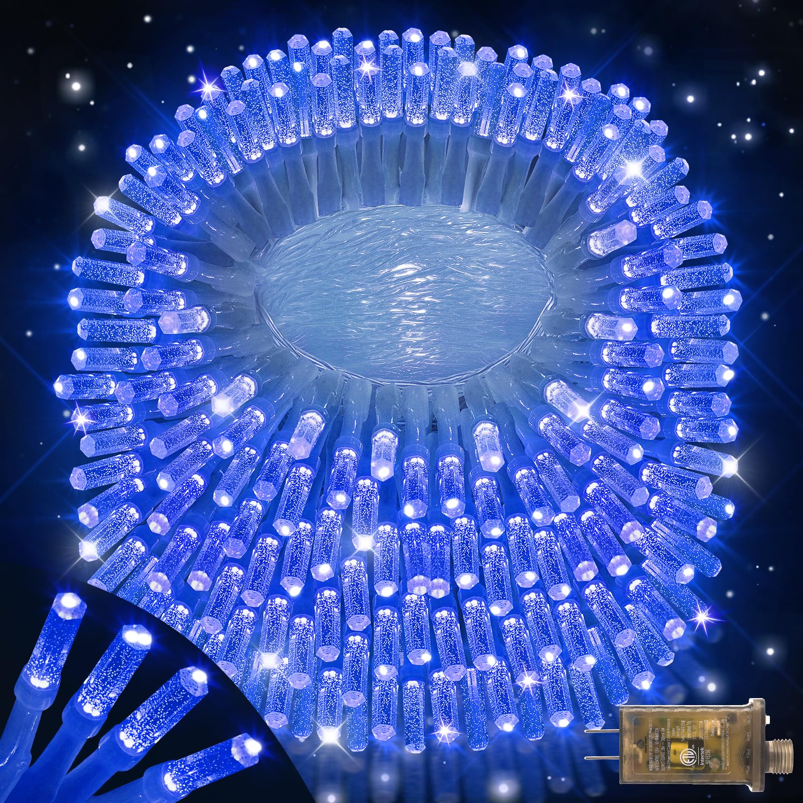 Luzes De Natal Xurisen 403ft 1000 Led Outdoor - Azul