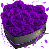 Flor Preservada Impouo Fresh Forever Roses 16 Purple