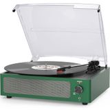 Toca-discos De Vinil Seasonlife Com Alto-falantes De 3 Velocidades Verde Escuro